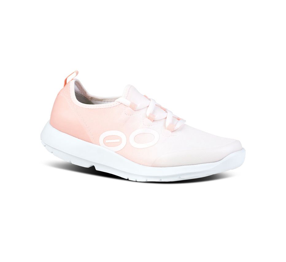 Oofos Women's Oomg Sport Ls Low - Sneakers Coral / White ( LOFHK-6095 )